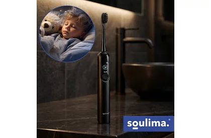 Periuță de dinți electrică sonică X800 - neagră – 90.000 rot/min + 6 capete