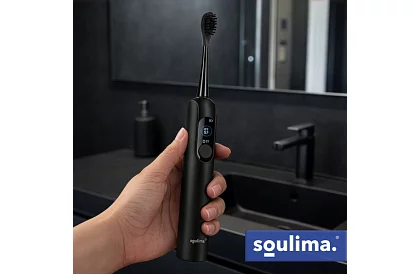 Periuță de dinți electrică sonică X800 - neagră – 90.000 rot/min + 6 capete