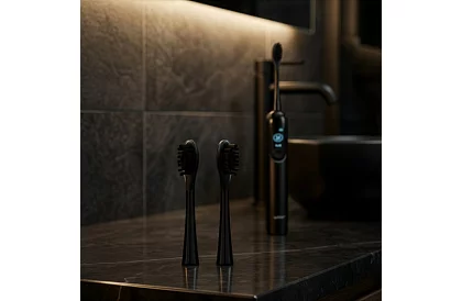 Periuță de dinți electrică sonică X800 - neagră – 90.000 rot/min + 6 capete