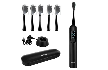 Periuță de dinți electrică sonică X800 - neagră – 90.000 rot/min + 6 capete