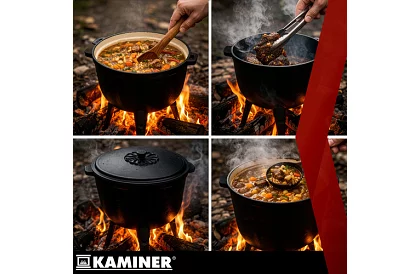 Căldare din fontă emailată de 8 litri