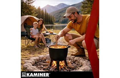 Căldare din fontă emailată de 8 litri