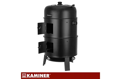 Grătar de grădină cu fumător pe cărbune - 2 grătare, 8 cârlige