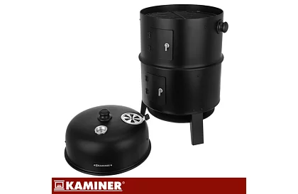 Grătar de grădină cu fumător pe cărbune - 2 grătare, 8 cârlige