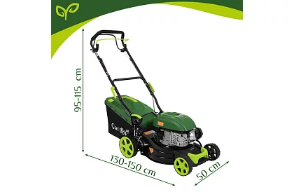 Mașină de tuns iarba cu motor pe benzină DriveX 149 cm³ - 2,3 kW, 406 mm, coș de 50l