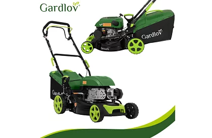 Mașină de tuns iarba cu motor pe benzină DriveX 149 cm³ - 2,3 kW, 406 mm, coș de 50l