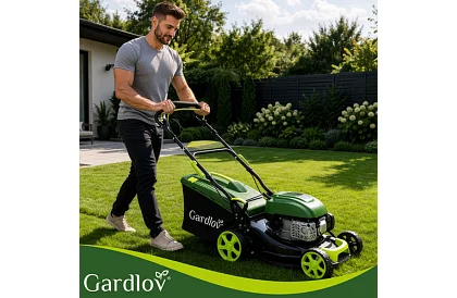 Mașină de tuns iarba cu motor pe benzină DriveX 149 cm³ - 2,3 kW, 406 mm, coș de 50l