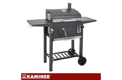 Grătar de grădină cu grătar din fontă, capac - pe cărbune