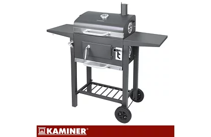 Grătar de grădină cu grătar din fontă, capac - pe cărbune