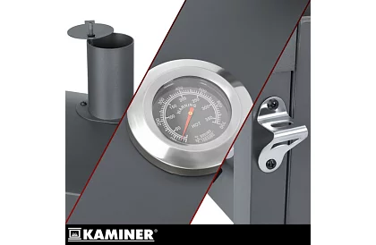 Grătar de grădină cu grătar din fontă, capac - pe cărbune