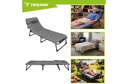 Leagăn de grădină pliabil 192 × 68 × 28 cm – Gri