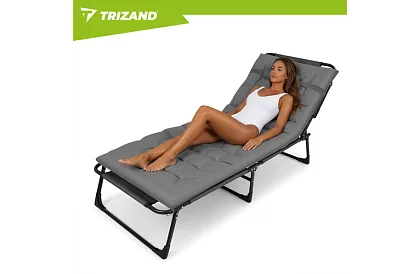 Leagăn de grădină pliabil 192 × 68 × 28 cm – Gri