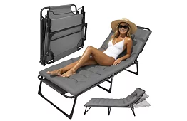 Leagăn de grădină pliabil 192 × 68 × 28 cm – Gri