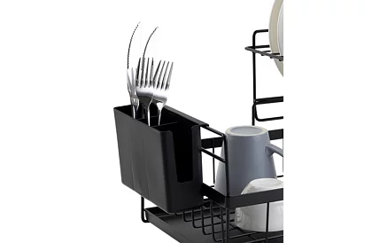 Suport pentru vase – cu două niveluri, negru