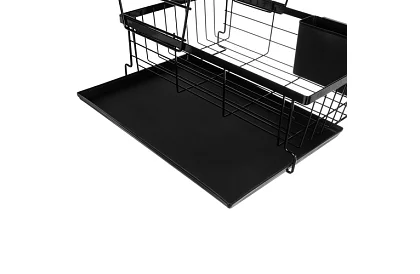 Suport pentru vase – cu două niveluri, negru