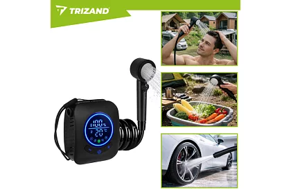 Duș de camping cu LCD și pompă de 8000 mAh – reîncărcabil