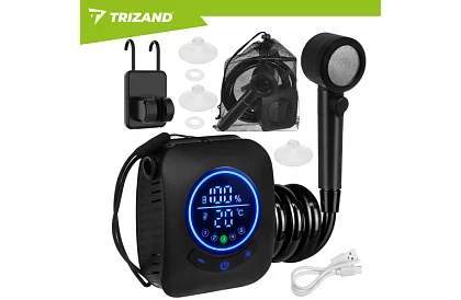 Duș de camping cu LCD și pompă de 8000 mAh – reîncărcabil