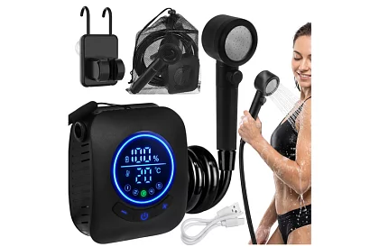 Duș de camping cu LCD și pompă de 8000 mAh – reîncărcabil