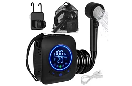 Duș de camping cu LCD și pompă de 8000 mAh – reîncărcabil