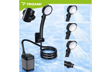 Duș de camping cu LCD și pompă de 6000 mAh – reîncărcabil