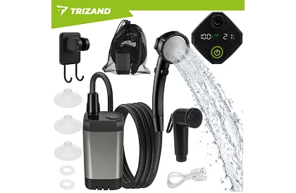 Duș de camping cu LCD și pompă de 6000 mAh – reîncărcabil