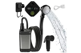 Duș de camping cu LCD și pompă de 6000 mAh – reîncărcabil