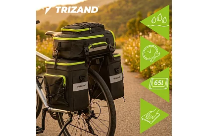 Geantă pentru bicicletă, rucsac 3 în 1 – pentru suportul bicicletei - 65 l