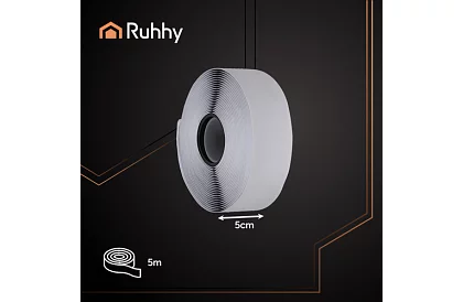 Fâșie autocolantă de velcro 5 x 500 cm – negru