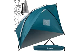 Cort de plajă gri-albastru 220 × 120 × 120 cm