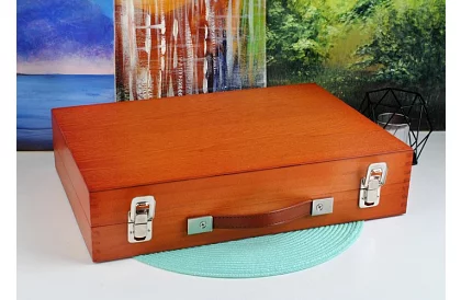 Set de artă pentru pictură în cutie de lemn – 177 de piese