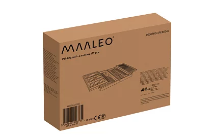 Set de artă pentru pictură în cutie de lemn – 177 de piese