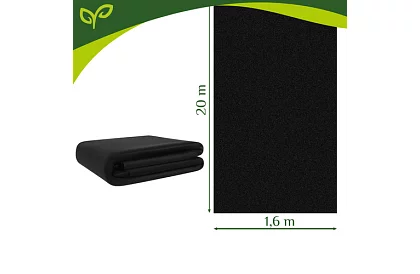 UV agrotextile împotriva ierburilor 1,6x20 m, 50 g/m2, negru