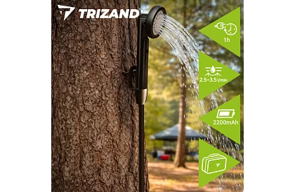 Duș de camping cu pompă 2200 mAh – reîncărcabil