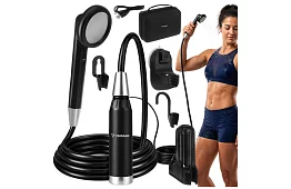 Duș de camping cu pompă 2200 mAh – reîncărcabil