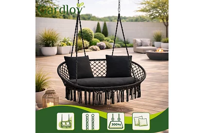 Leagăn de grădină cu două locuri Stork's Nest + perne