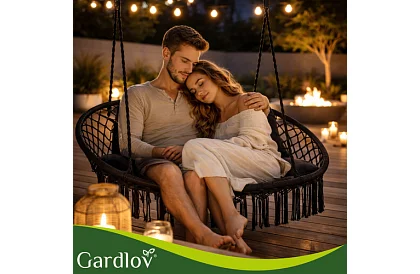 Leagăn de grădină cu două locuri Stork's Nest + perne