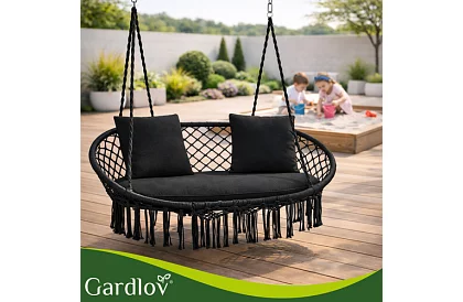Leagăn de grădină cu două locuri Stork's Nest + perne
