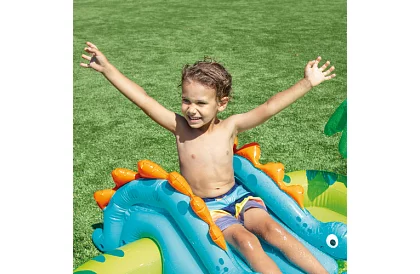 Teren de joacă gonflabil cu apă cu tobogan 191 x 152 x 58 cm – Dinozaur I57166
