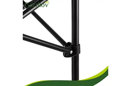 Masă de grădină pliabilă neagră – masă pentru balcon, terasă