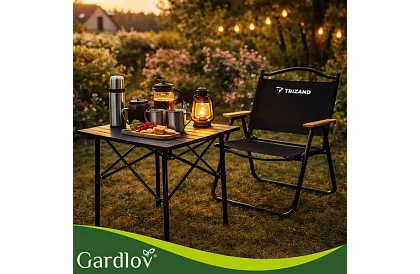 Masă de grădină pliabilă neagră – masă pentru balcon, terasă