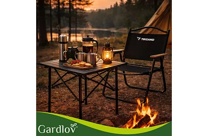 Masă de grădină pliabilă neagră – masă pentru balcon, terasă