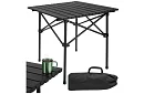 Masă de grădină pliabilă neagră – masă pentru balcon, terasă