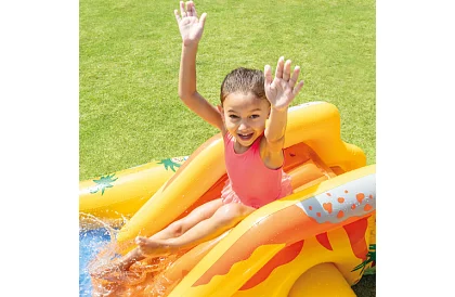 Teren de joacă gonflabil cu apă cu tobogan 5 în 1 – I57444