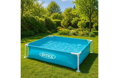 Piscină pentru copii cu cadru 122 × 122 × 30 cm – I57173