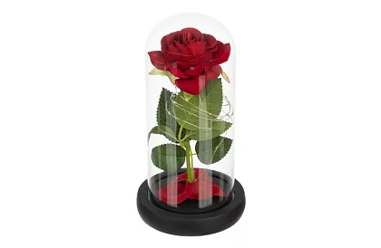 Trandafir etern în sticlă cu iluminare LED