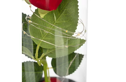 Trandafir etern în sticlă cu iluminare LED