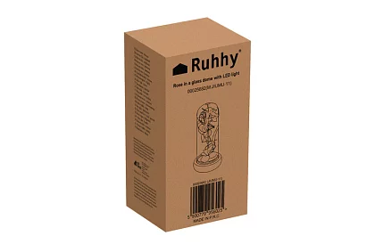 Trandafir etern în sticlă cu iluminare LED