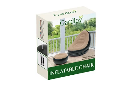 Scaun gonflabil cu suport pentru picioare - capacitate de încărcare 120 kg