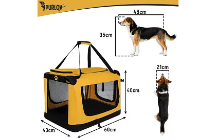 Geantă de transport pliabilă pentru animale – 60 × 42 × 44 cm