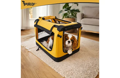 Geantă de transport pliabilă pentru animale – 60 × 42 × 44 cm